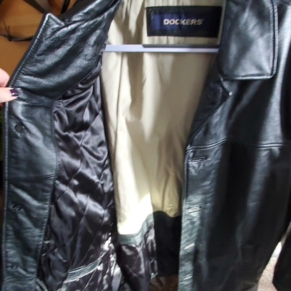 Black leather coat - Men's - Picture 4 of 7